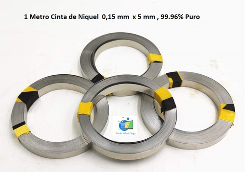Imagen 1 de 6 de Cinta Niquel Para Conectar Baterias De Litio 0.15mmx5mmx1mt