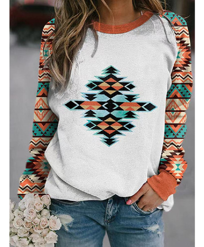 Sudadera De Manga Larga Con Cuello Redondo Y Mariposas Flora
