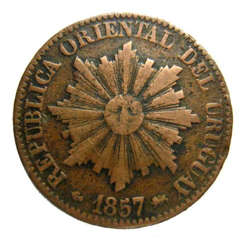 Antigua 5 Cents Cobre Año 1857 En Buen Estado Vea Las Fotos.