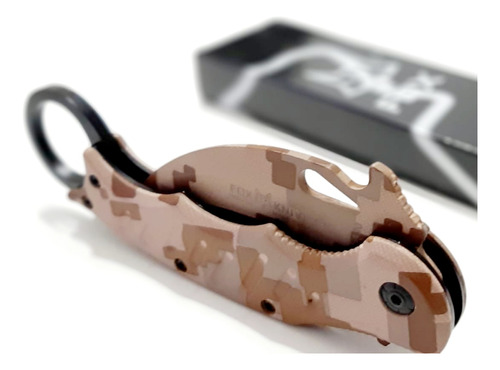 Cuchillo Kerambit Desert Camo Digital Pixelado Tactico Ambid