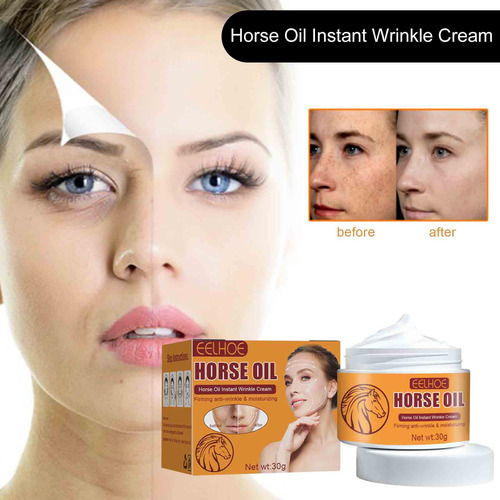 Crema Antiarrugas Instantánea A Horse Oil, Hidratante, Hidra