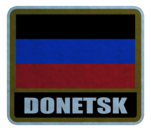 Parche Felpa Para Coser 9cm Set X4 Bandera Rep Pop Donetsk Republica Popular Donetsk-01 Republica Popular Donetsk-01