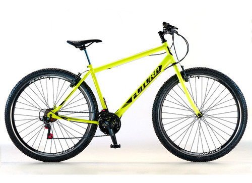 Bicicleta Mtb Urbana Futura Techno 29er Híbrida Acero Rex Color Amarillo
