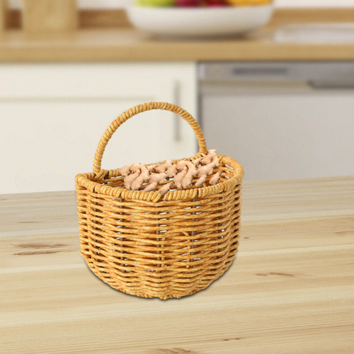 Cesta Colgante Semicircular Tejida, , Pequeño 13cmx8cmx14cm