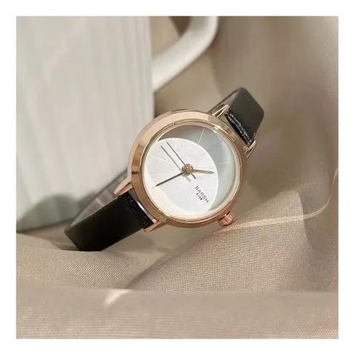 A Reloj Mujer Cuarzo Con Disco Pequeño Y Cinturón Retro Moda