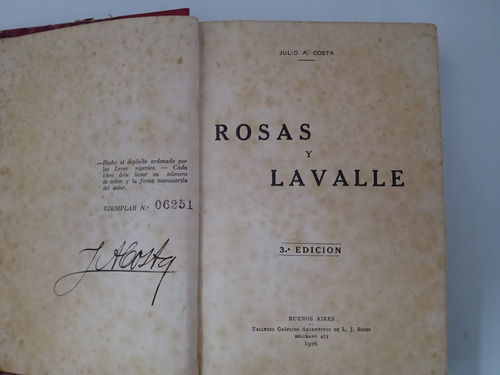 Rosas Y Lavalle - Julio A. Costa