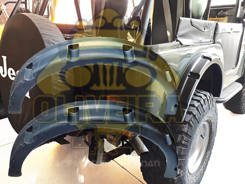 Imagem 9 de 10 de Alargador Para Lama Cj5 Jeep Willys Redondo Fibra