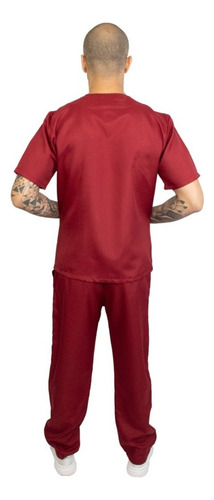 Pijama Cirúrgico Scrub Masculino Bordado Não Amassa