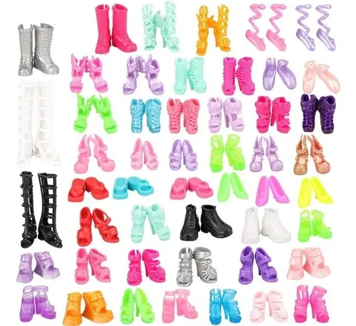comprar Mega Kit 50 Sapatos P\u002F Boneca Barbie C\u002F Tênis Bota Sapatilha