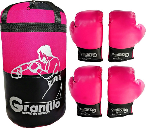 Costal Infantil De Boxeo Para Niño + 2 Pares De Guantes