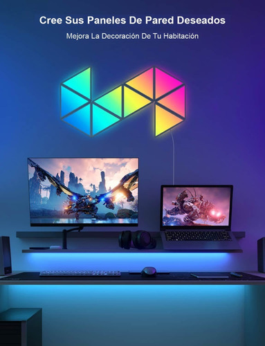 Govee Paneles De Luz Triangulares Rgbic - Paquete De 10