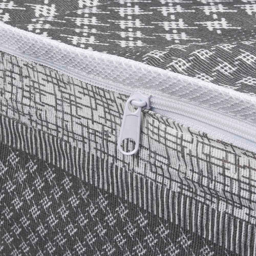 Capa Colchão King Size Gorgurinho E Zíper 193x203cm Cinza Desenho Do Tecido Altura 30cm