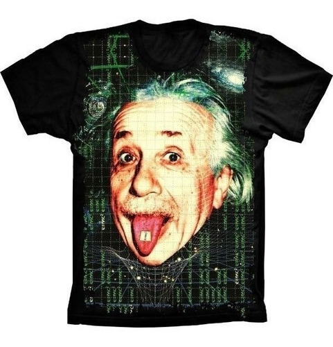 Camiseta Estilosa 3d Fullprint  Einstein