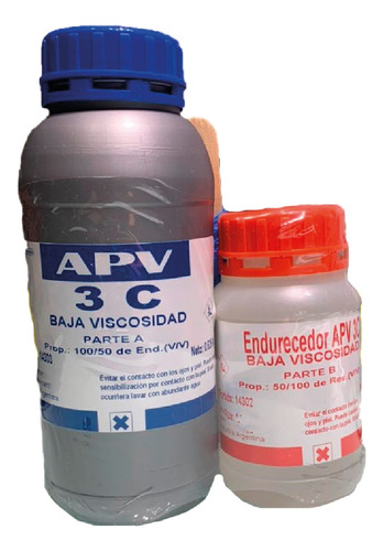 Kit Epoxi Para Laminación Apv 3c 0.750 Kg Carbono