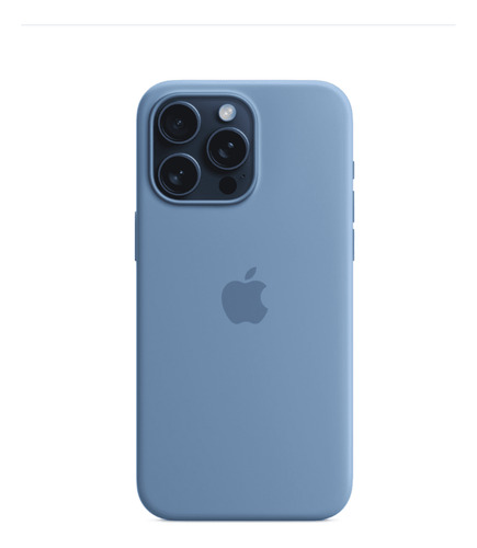 Case Silicone Magsafe Capa Iphone 15 Pro Max Azul Inverno
