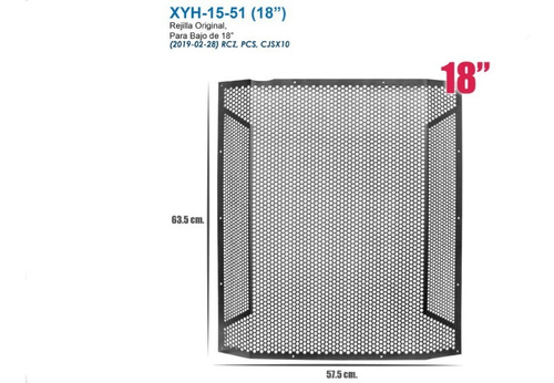 Imagen 2 de 4 de Rejilla Original Para Caja Acustica 2x15+driver