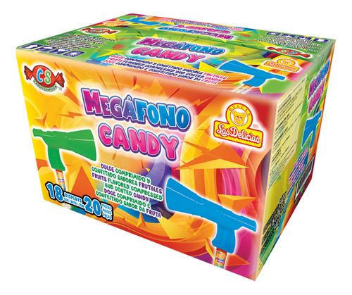 MEgafono Candy 20 Pzs DulcE + JugutE Las Dlicias