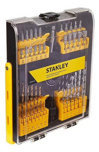 Kit Bits Brocas Soquetes Serra Copo 54 Peças Sta4107 Stanley