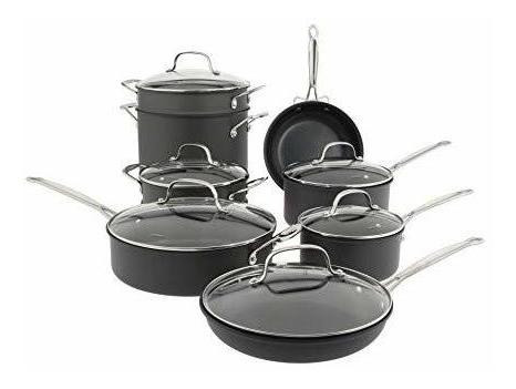 Imagen 4 de 5 de Kit De Utensilios De Cocina De 14 Piezas Anodizado Duro Cla