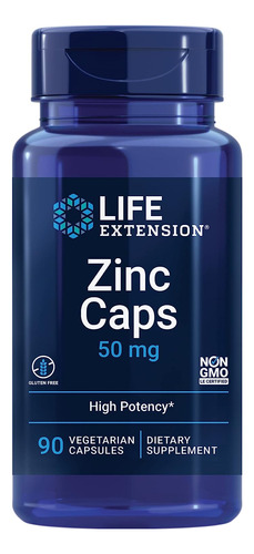 Zinc 50 Mg Alta Potencia Life Extension 90 Capsulas