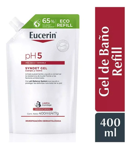 Eucerin Ph5 Syndet Gel Refill 400ml