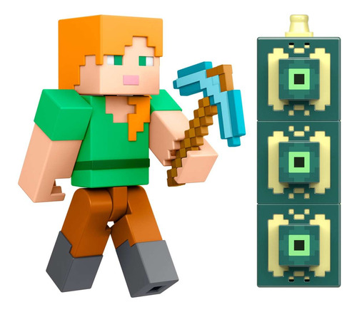 Minecraft Figura Original Alex Build-a-portal Mattel Mojang