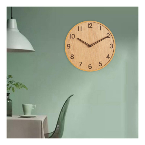 Reloj De Pared Nórdico De Madera Silent Art
