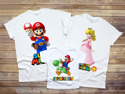 Mario Bros Camisetas Familiares, Fiestas Infantiles