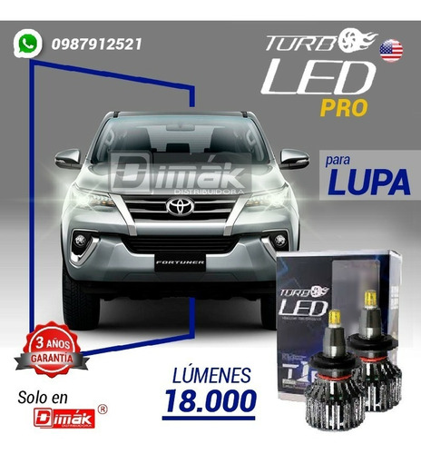 Focos Turbo Led Original De Lupa (180 Metros) 3 Años Garanti