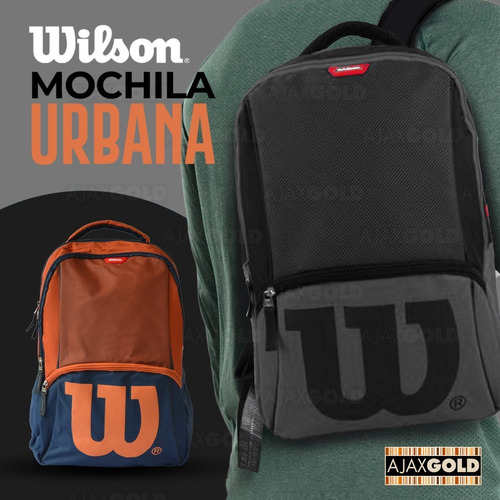 Imagen 2 de 9 de Mochila Wilson Urbana Deportes Reforzada Gym Porta Notebook