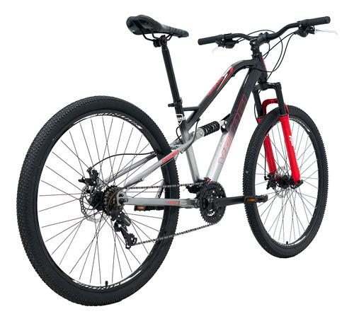 Bicicleta Veloci Naukas Pro Fd D/susp Rodado 29 Plata Color Plateado Tamaño Del Cuadro M