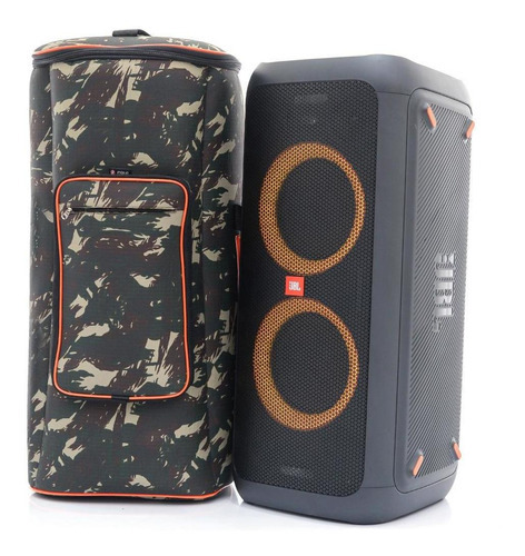 Case Bolsa Bag Som Partybox 300 Bolso Camuflada Almofadada Cor Verde Militar