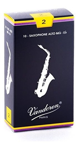 Vandoren Sr212 Cañas Tradicionales Para Saxofon Alto Fuerza