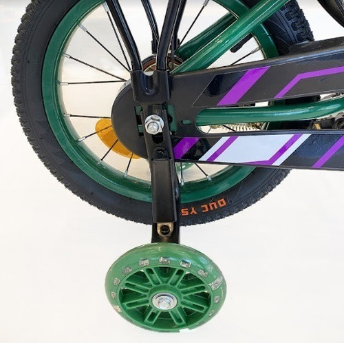 Imagen 3 de 9 de Bicicleta Infantil Rodado 14 Randers Verde Mundo Gym