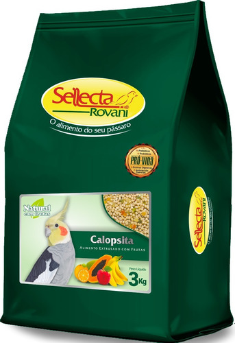 Ração Extrusada Calopsita Com Frutas Sellecta 3 Kg  