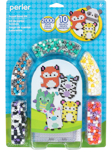 Puffy Animals Fuse Bead Craft Kit Para Niños, Multicol...