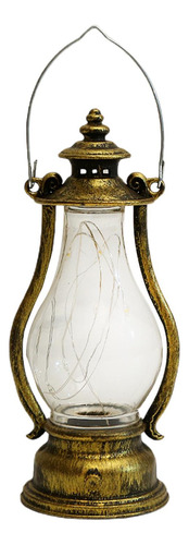 Lâmpada Led Lanterna A Óleo Ouro Bronze 5,7 Cm X 15 Cm