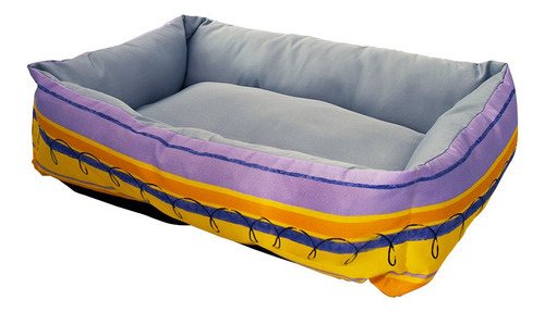 Cama Rectangular Perro Mediano Lucky Morado Fancy Pets