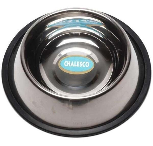 Comedouro Inox Antiderrapante Chalesco - 900ml Cor Prata