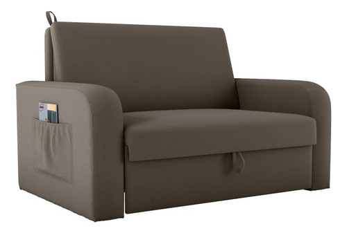 Sofá Cama Daiane 2 Lugares Com Baú Veludo Matrix