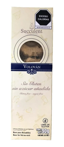 Volován Sin Gluten Sin Azúcar 3 Cajitas 90g Succulent