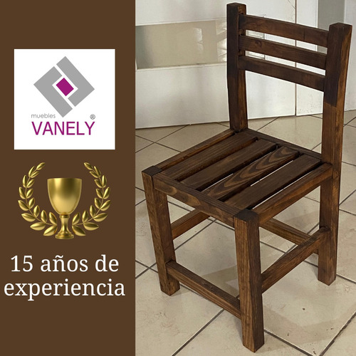 Set Silla Restaurantera Tradicional Nogal St Uso Rudo Bar
