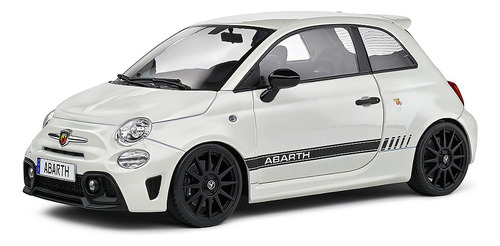 Miniatura Fiat 500 (f595) Abarth 2022 Branco Ghiaccio 1:18 Solido
