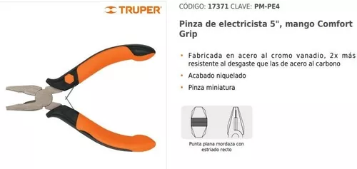 Mini Alicate Universal 5 Truper 17371, Comfort Grip » Distribuidor Truper