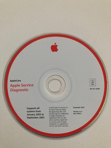 Apple Service Diagnostic - Apple De 2003