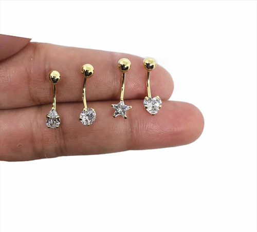 Piercing Intimo Feminino Dourado Ponto De Luz Cristina 