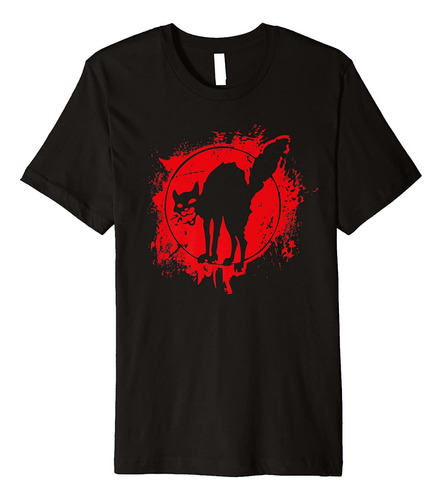 Remera Camiseta Anarchy Symbol Black Cat Revolution Unisex