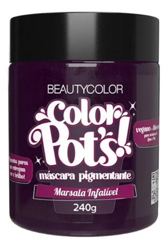 Kit Tintura Beautycolor  Color pot's Máscara pigmentante tom marsala infalível para cabelo