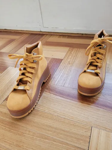 Borcegos Color Mostaza Mujer MercadoLibre