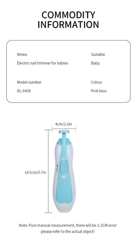 Cortaúñas Eléctrico Para Bebé, Lima De Uñas